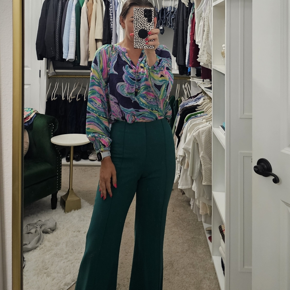 Lilly Pulitzer long sleeve silk blouse